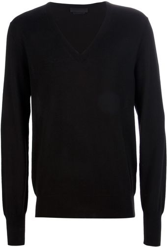 Alexander McQueen Vneck Sweater - Lyst
