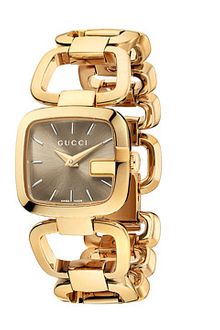 Gucci G 24mm Gold Pvd Stainless Steel Bracelet Watch - Lyst