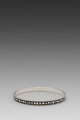  Classic Marc Skinny Logo Bangle in Black
