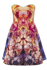 McQ by Alexander McQueen Mineral Print Bustier Dress