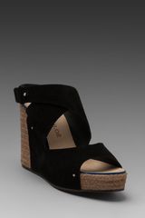 See By Chloé Criss Cross Wedge Espadrille in Black