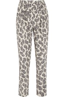Stella McCartney Christine African Floral Print Silk Tapered Pants - Lyst
