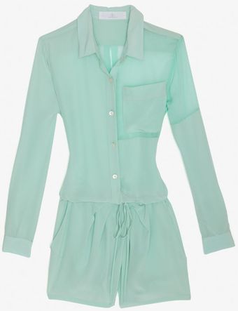 Thakoon Addition Silk Blouse Romper - Lyst