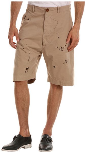 Vivienne Westwood Man Garment Dyed Printed Short - Lyst