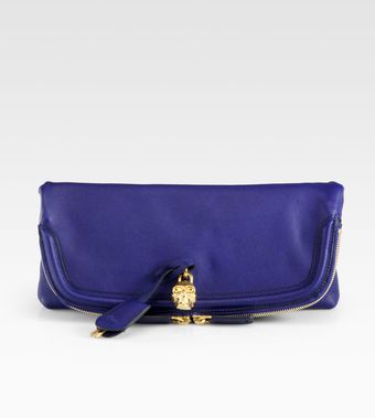 Alexander McQueen Skull Foldover Clutch - Lyst