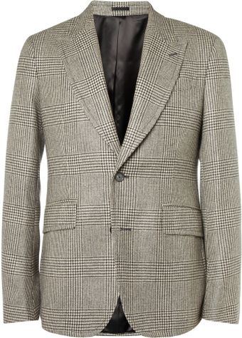 Alexander McQueen Slimfit Prince Of Wales Check Cashmere Blazer - Lyst