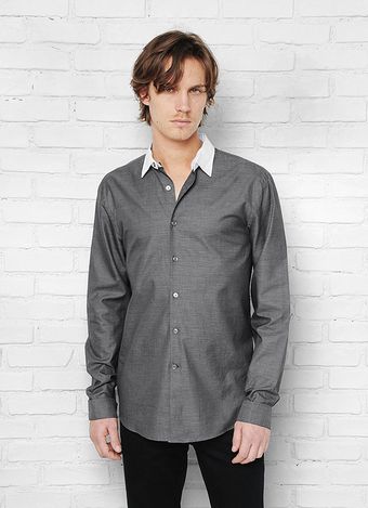 John Varvatos Contrast Collar Slim Fit Shirt - Lyst