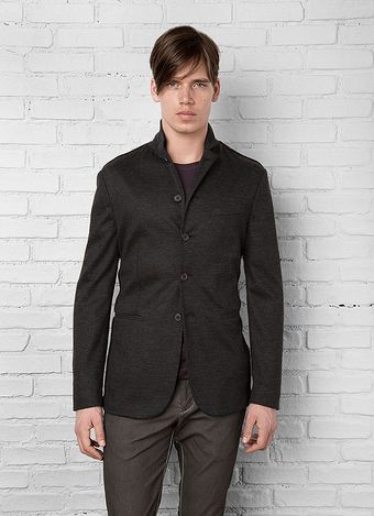 John Varvatos Exposed Seam Knit Jacket - Lyst