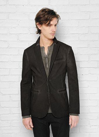John Varvatos Cold Dye Hook and Eye Jacket - Lyst