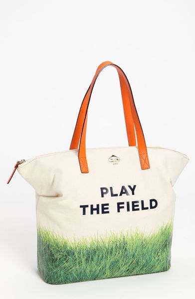 Kate Spade Call To Action Terry Canvas Tote in Green (play the field)