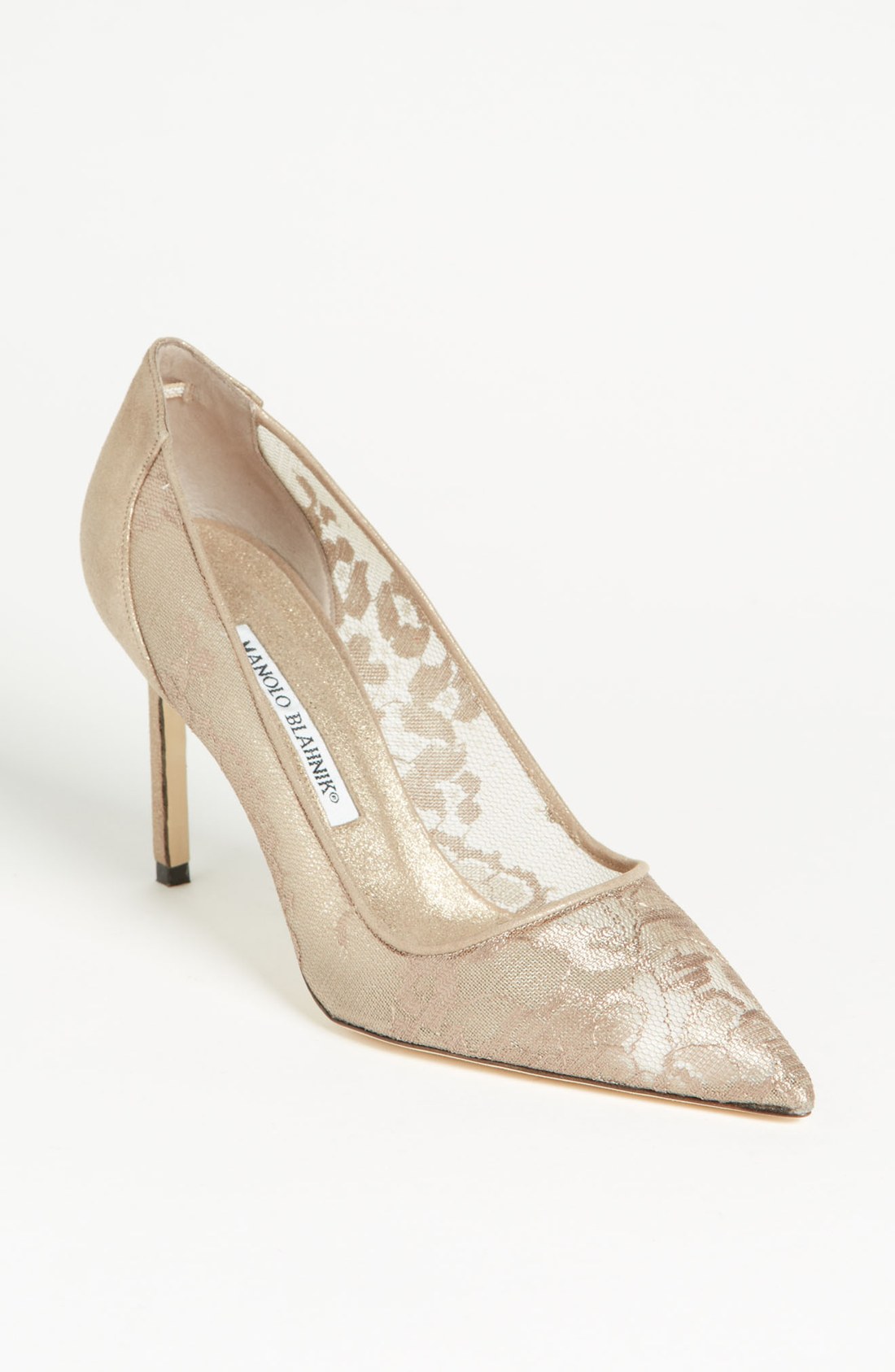 manolo lace pump