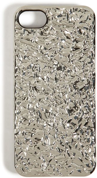 Marc By Marc Jacobs Foil Covered Iphone 5 Case in Silver - Lyst