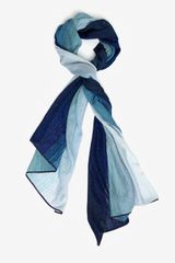 Missoni Metallic Ombre Scarf Blue