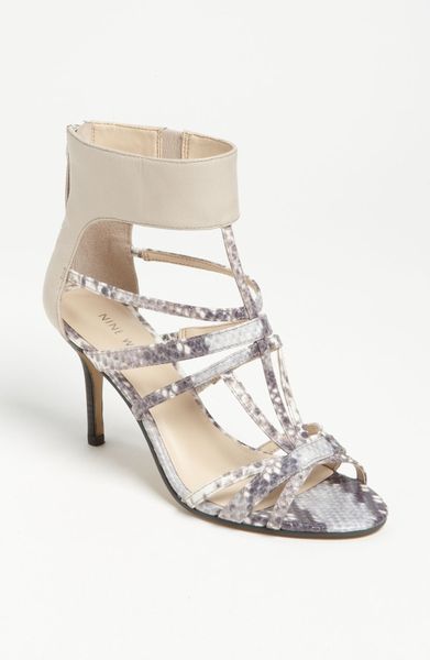 Nine West Gerry Sandal in Gray (grey multi snake) | Lyst