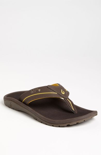 Olukai Kiai Ii Flip Flop Men in Khaki for Men (dark java dark java ...