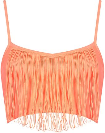 Topshop Fringe Bralet - Lyst