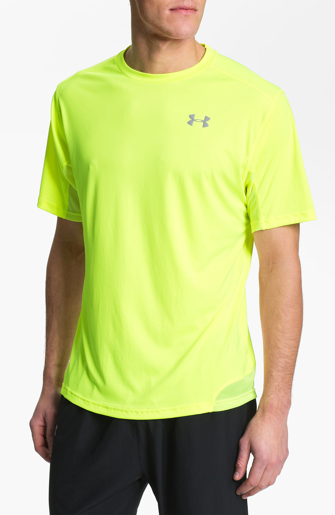 Under Armour Run Heatgear Flyweight Tshirt In Yellow For Men High Visibility Yellow Lyst