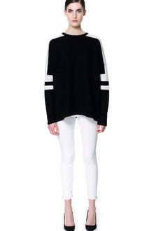 Zara Oversized Striped Sweater - Lyst
