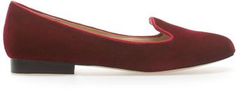 Zara Basic Velvet Slipper - Lyst