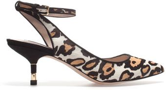 Zara Leopard Slingback - Lyst