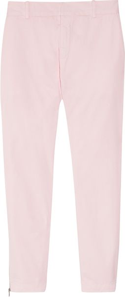 Band Of Outsiders Stretch Cotton Straight Leg Pants - Lyst