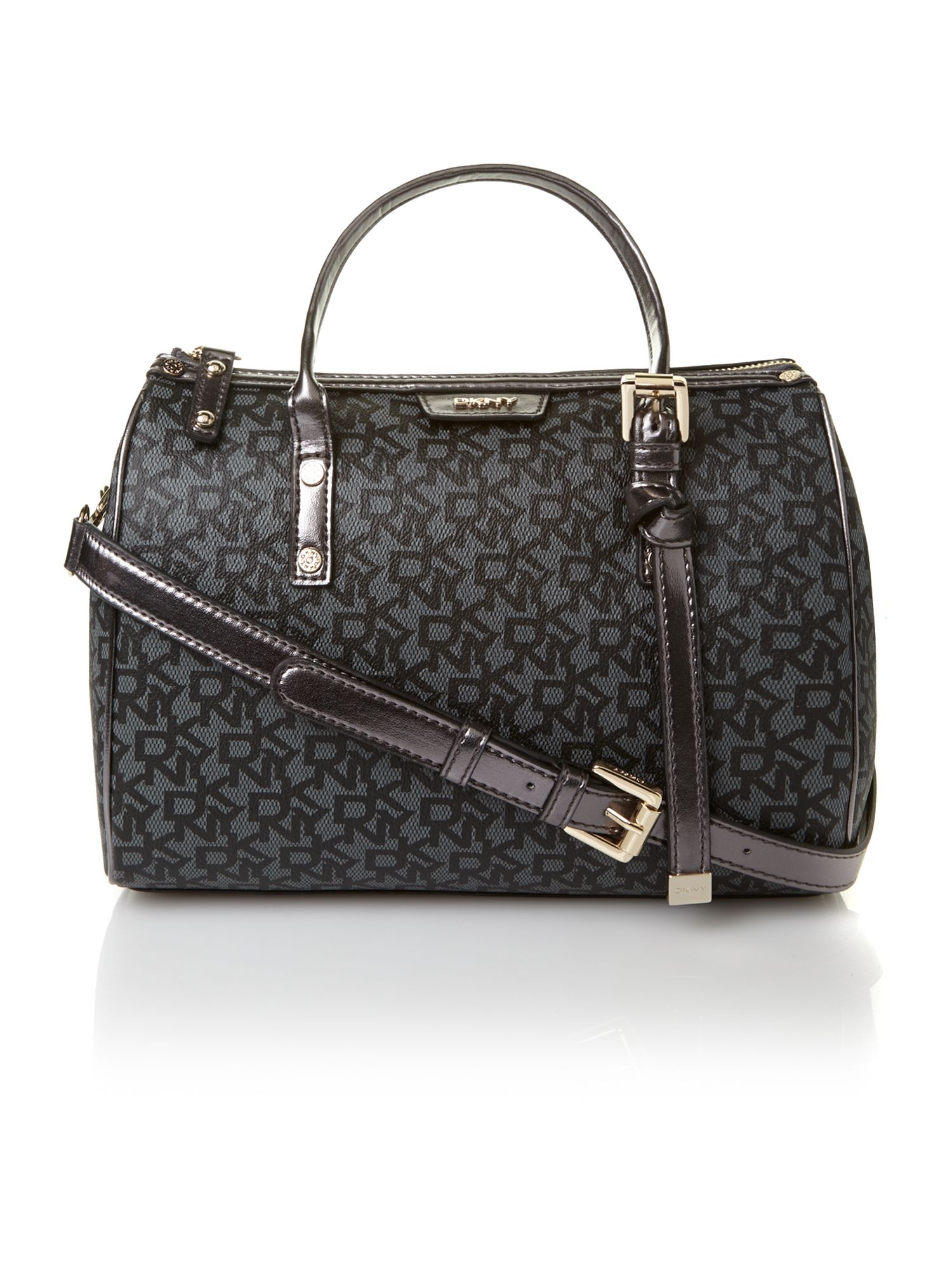 Dkny Coated Logo Black Small Tote Bag in Black Lyst