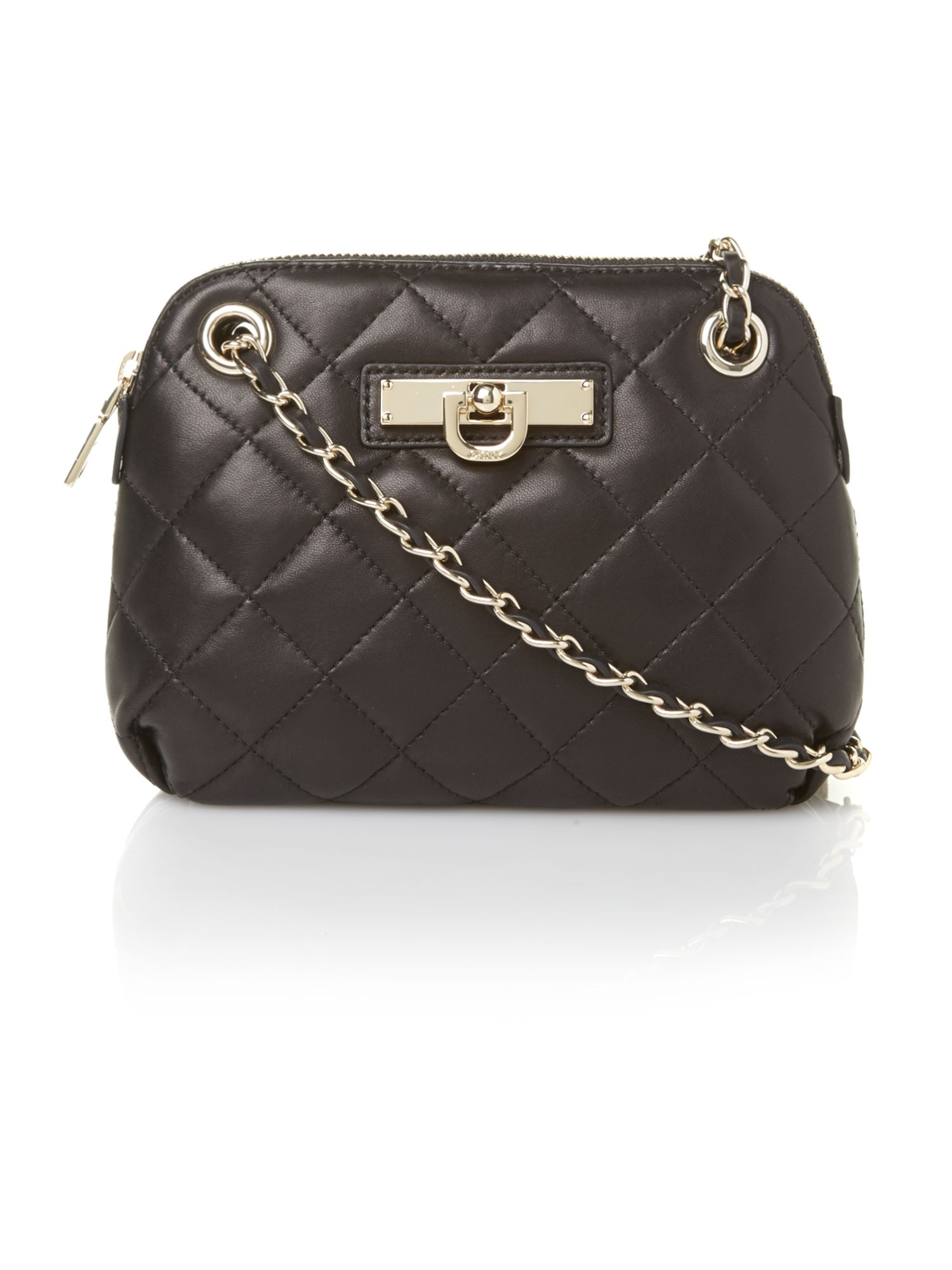 Dkny Items Quilted Black Small Crossbody Bag in Black | Lyst