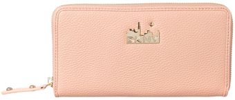 DKNY Pink Large Zip Around Purse - Lyst