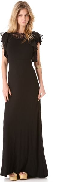 Free People Film Noir Maxi Dress - Lyst