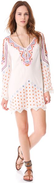 Free People Angel Wings Embroidered Dress - Lyst