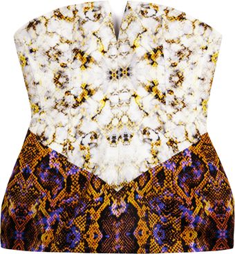 Josh Goot Snake Gold and Purple Sculpt Corset - Lyst