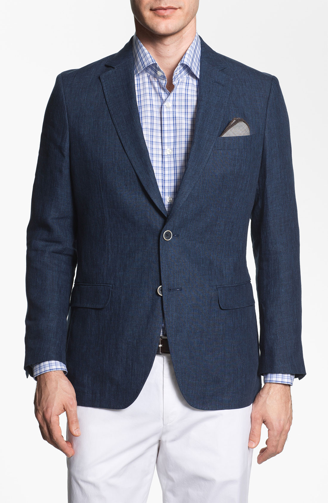 Michael Kors Trim Fit Linen Sportcoat in Blue for Men (navy) Lyst