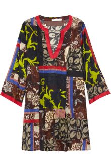Oscar de la Renta Printed Cotton Kaftan Dress - Lyst