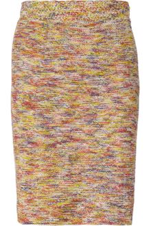 Oscar de la Renta Knitted Silk Skirt - Lyst
