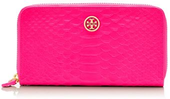Tory Burch Neon Snake Zip Continental - Lyst