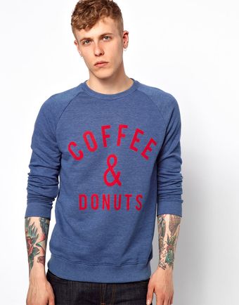 Asos Cd Printed Crew Neck Raglan Sweat - Lyst