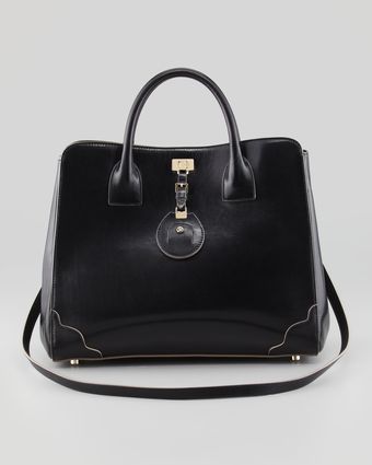 Jason Wu Rdan Leather Turnlock Tote Bag Black - Lyst