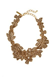 Oscar de la Renta Antique Lace Bib Necklace - Lyst