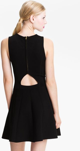 Parker Cutout Back Cocktail Dress in Black (nautical)