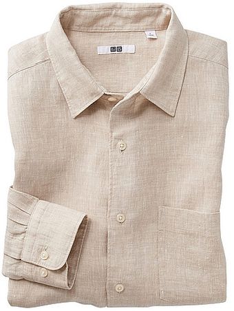Uniqlo Premium Linen Long Sleeve Shirt - Lyst