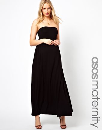 Asos Maternity Bandeau Maxi Dress - Lyst