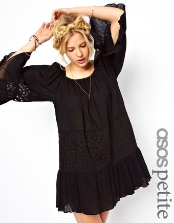 Asos Trapeze Dress with Laser Cut Panel - Lyst
