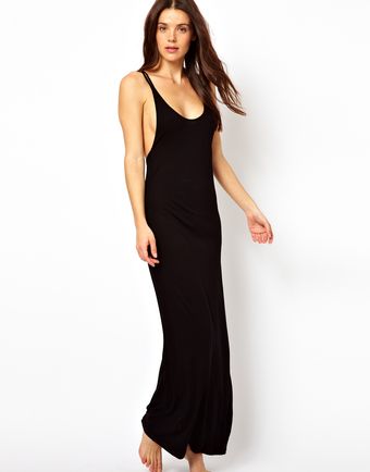 Asos Strappy Back Jersey Maxi Beach Dress - Lyst