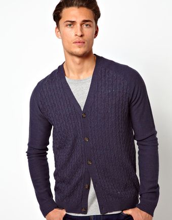 Asos Cable Cardigan - Lyst