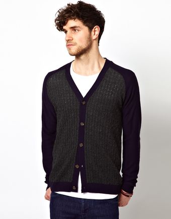 Asos Cable Cardigan - Lyst