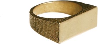 Asos Skool Ov Jenius By Lovebullets Gold Bar Ring Exclusive  - Lyst