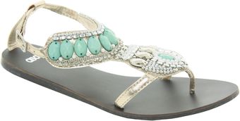 Asos Felicity Embellished Flat Sandals - Lyst