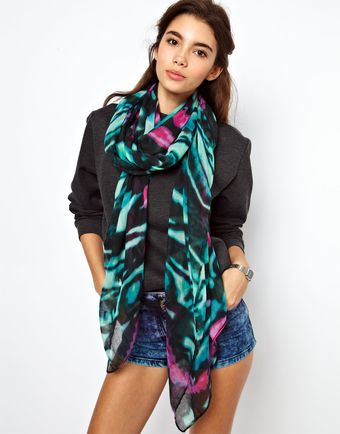 Asos Butterfly Mirror Image Scarf - Lyst