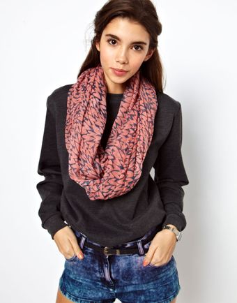 Asos Heart Print Snood - Lyst