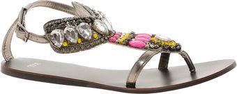 Asos Felicity Embellished Flat Sandals - Lyst